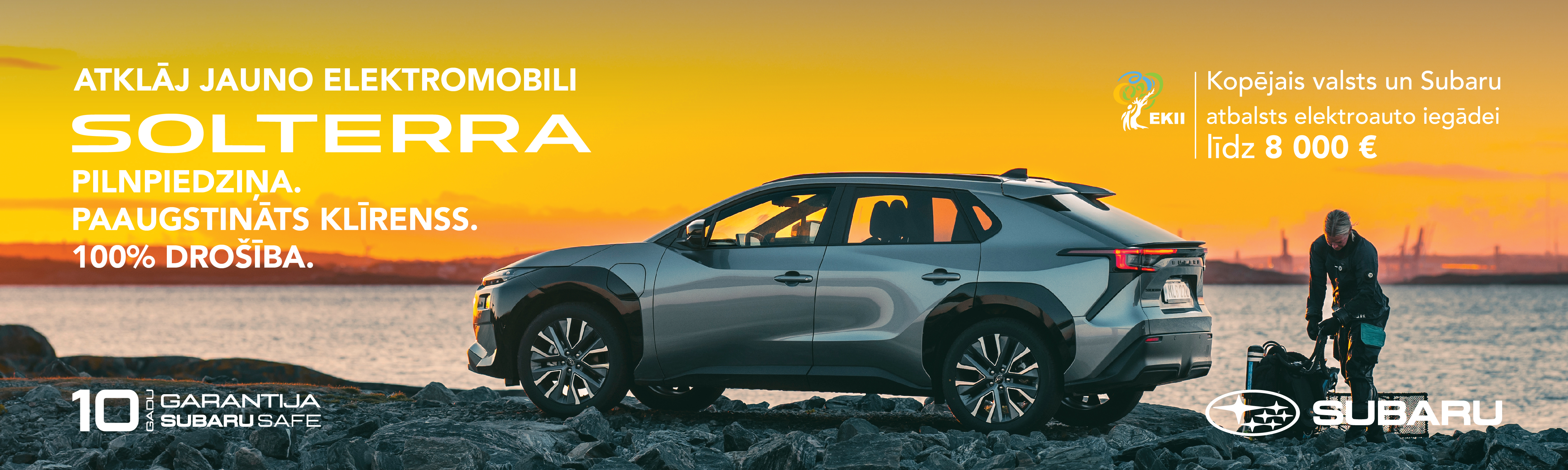 Atklāj jauno elektroautomobili Subaru Solterra — EKII atbalsts līdz 8 000 €